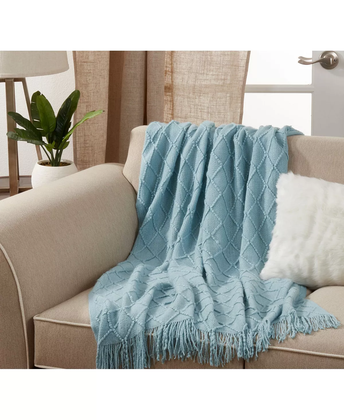 Saro Lifestyle Knitted Throw Blanket 6 Saro Lifestyle Knitted Throw Blanket - Image 6