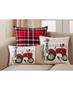 Saro Lifestyle Farm Tractor Decorative Pillow, 18 X 18 -Chic Home Shop 17035351 fpx