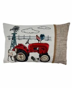 Saro Lifestyle Farm Tractor Decorative Pillow, 13 X 20
