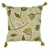 Saro Lifestyle Floral Embroidered Decorative Pillow, 20 X 20