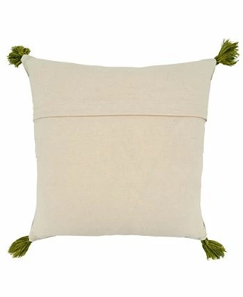 Saro Lifestyle Floral Tassled Embroidered Decorative Pillow, 20 X 20 2 Saro Lifestyle Floral Tassled Embroidered Decorative Pillow, 20 X 20 - Image 2