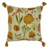 Saro Lifestyle Flowers Embroidered Decorative Pillow, 20 X 20
