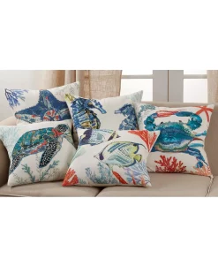 Saro Lifestyle Turtle Decorative Pillow, 20 X 20 -Chic Home Shop 17035645 fpx