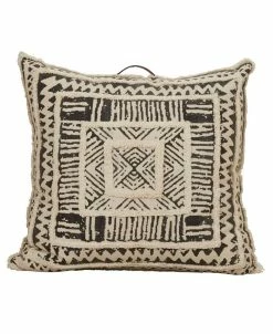 Saro Lifestyle Tufted Print Decorative Floor Pillow, 30 X 30