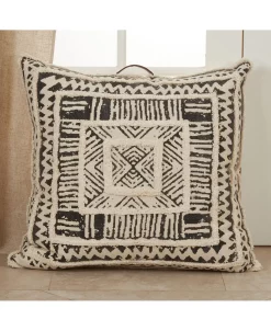 Saro Lifestyle Tufted Print Decorative Floor Pillow, 30 X 30 -Chic Home Shop 17035654 fpx