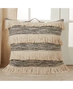 Saro Lifestyle Fringed Decorative Floor Pillow, 30 X 30 -Chic Home Shop 17035666 fpx