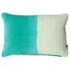 Mod Lifestyles Aqua Collection Ombre Velvet Kantha Stitch Pillow, 14 X 22