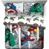 Avengers Comic Cool Queen Bed Set, 5 Pieces