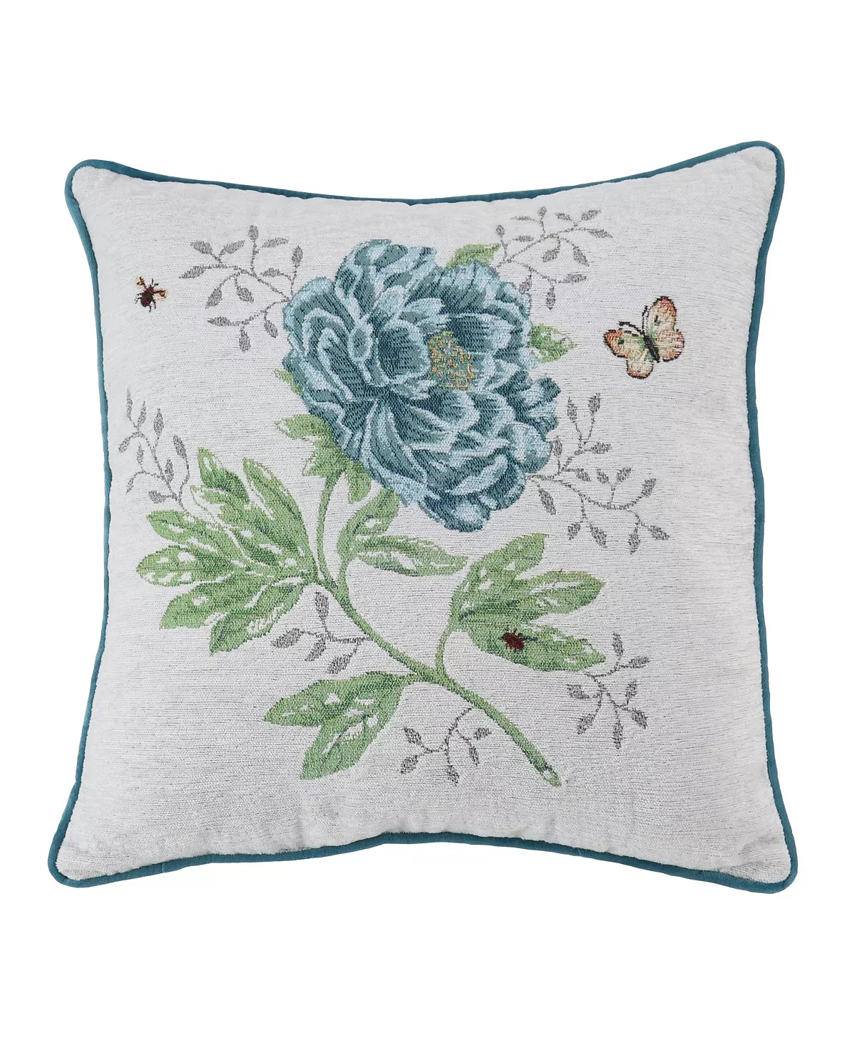 Lenox Butterfly Meadow Tapestry Pillow, 18 X 18 1 Lenox Butterfly Meadow Tapestry Pillow, 18 X 18