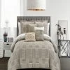 Chic Home Jodie Bed In A Bag 10 Piece Comforter Set, Queen