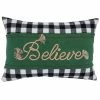 Saro Lifestyle Believe Buffalo Plaid Decorative Pillow, 12 X 18