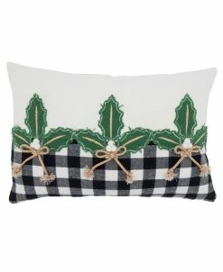Saro Lifestyle Holly Buffalo Plaid Decorative Pillow, 12 X 18