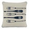 Saro Lifestyle Vintage Oars Decorative Pillow, 18 X 18