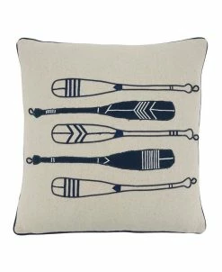 Saro Lifestyle Vintage Oars Decorative Pillow, 18 X 18