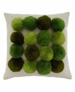 Saro Lifestyle Big Pom Pom Decorative Pillow, 18 X 18