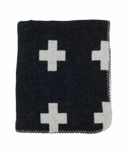 Saro Lifestyle Reversible Plus Sign Design Throw, 60 X 50