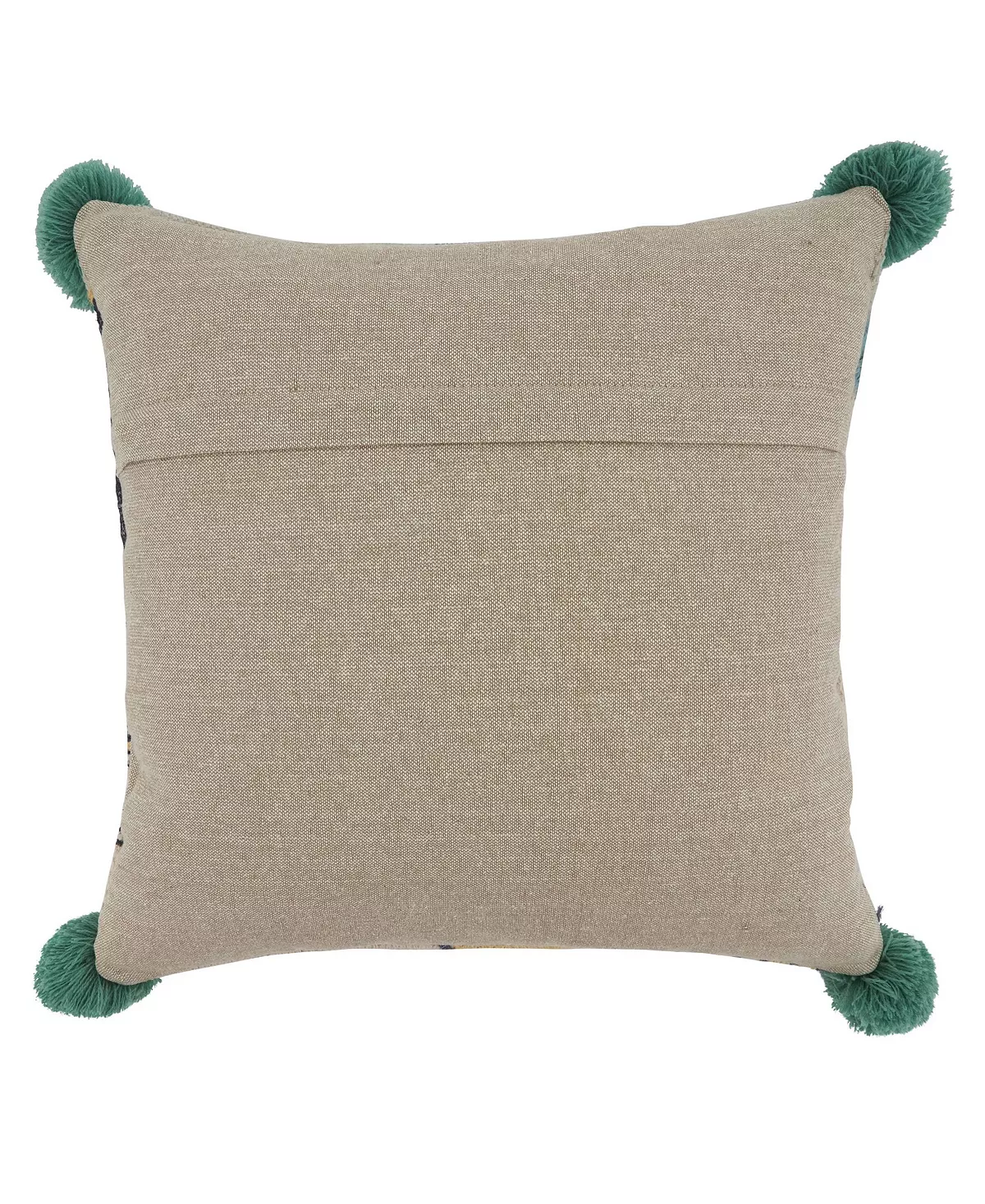 Saro Lifestyle Pom Pom Embroidered Decorative Pillow, 16 X 16 2 Saro Lifestyle Pom Pom Embroidered Decorative Pillow, 16 X 16 - Image 2