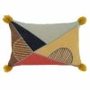Saro Lifestyle Geometric Embroidered Decorative Pillow, 16 X 24