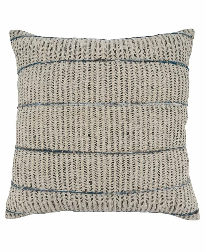 Saro Lifestyle Ped Block Embroidered Decorative Pillow, 20 X 20 1 Saro Lifestyle Ped Block Embroidered Decorative Pillow, 20 X 20
