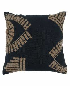 Saro Lifestyle Eye Design Embroidered Decorative Pillow, 20 X 20