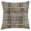 Saro Lifestyle Block Embroidered Decorative Pillow, 20 X 20