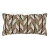 Saro Lifestyle Chevron Embroidered Decorative Pillow, 12 X 24