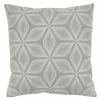 Saro Lifestyle Geometric Florals Embroidered Decorative Pillow, 18 X 18