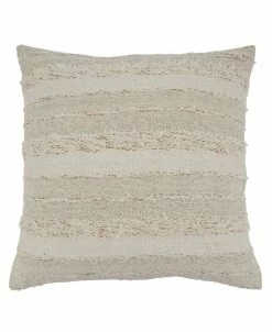 Saro Lifestyle Fringed Stripes Decorative Pillow, 22 X 22