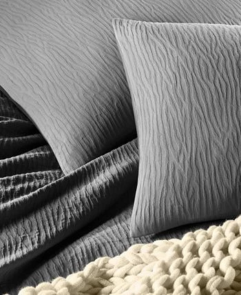 Oake Crinkle Matelasse 3-Pc. Comforter Set, Full/Queen, Created For Macy's 3 Oake Crinkle Matelasse 3-Pc. Comforter Set, Full/Queen, Created For Macy's - Image 3