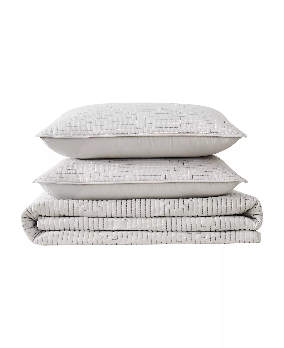 Frye Ray Pick Stitch Embroidered 3 Piece Quilt Set, Full/Queen 6 Frye Ray Pick Stitch Embroidered 3 Piece Quilt Set, Full/Queen - Image 6