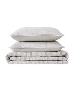 Frye Ray Pick Stitch Embroidered 3 Piece Quilt Set, King -Chic Home Shop 20547374 fpx