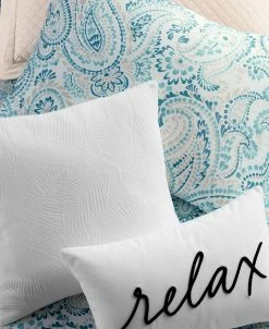 Charter Club Azure Paisley 3-Pc. Duvet Cover Set, Full/Queen, Created For Macy's -Chic Home Shop 21085438 fpx