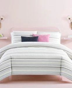 Kate Spade New York Nautical Sarah Stripe 2 Piece Mini Comforter Set, Twin