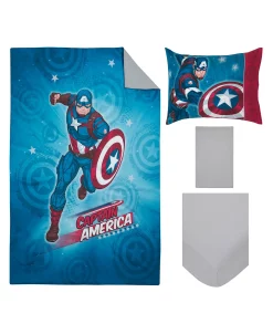 Disney Marvel Captain America 4 Piece Toddler Comforter Set -Chic Home Shop 21621826 fpx