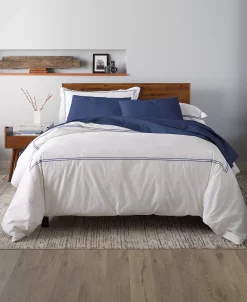 Ella Jayne 100% Cotton Percale 3 Piece Duvet Set With Satin Stitching - Full/Queen -Chic Home Shop 21718946 fpx