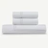 Ella Jayne 100% Cotton Percale 3 Piece Duvet Set With Satin Stitching - Full/Queen