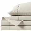 Anne Klein Reverie Cotton Under 200-Thread Count 4 Piece King Solid Sheet Set