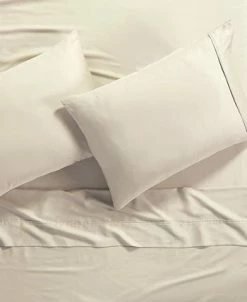 Anne Klein Reverie Cotton Under 200-Thread Count 4 Piece California King Solid Sheet Set -Chic Home Shop 21771478 fpx