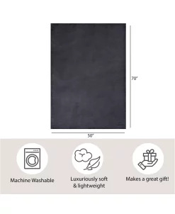 French Connection Plush Blanket, 50 X 70 -Chic Home Shop 21926504 fpx