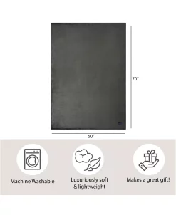 French Connection Plush Blanket, 50 X 70 -Chic Home Shop 21926523 fpx