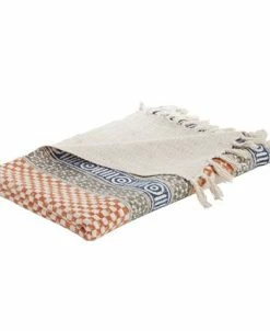 Saro Lifestyle Throw Blanket With Block Print Design, 70 X 47 -Chic Home Shop 22260316 fpx