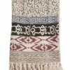 Saro Lifestyle Throw Blanket With Block Print Design, 70 X 47