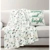 The Mountain Home Collection Rry And Bright Lights Led Christmas Lights 2Pk Pillow & Throw