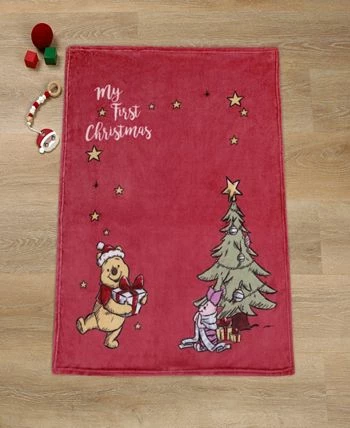 Disney Winnie The Pooh My First Christmas Photo Op Baby Blanket 2 Disney Winnie The Pooh My First Christmas Photo Op Baby Blanket - Image 2