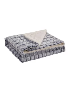 Royal Luxe Versible Micromink To Faux-Sherpa Tie-Dye Throw, 50 X 60 -Chic Home Shop 22996452 fpx