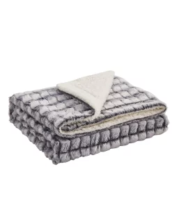 Royal Luxe Versible Micromink To Faux-Sherpa Tie-Dye Throw, 50 X 60 -Chic Home Shop 22996454 fpx