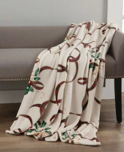 Lenox Holiday Ribbon Throw, 50 X 60