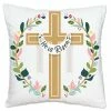Big Dot Of Happiness Religious Easter - Home Decorative Cushion Case Throw Pillow Cover - 16 X 16 In