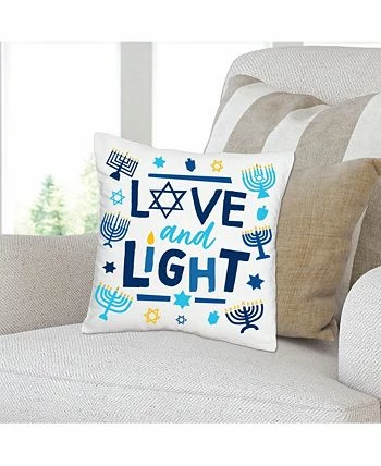 Big Dot Of Happiness Ukkah Menorah Chanukah Holiday Home Decorative Throw Pillow Cover 16 X 16 2 Big Dot Of Happiness Ukkah Menorah Chanukah Holiday Home Decorative Throw Pillow Cover 16 X 16 - Image 2