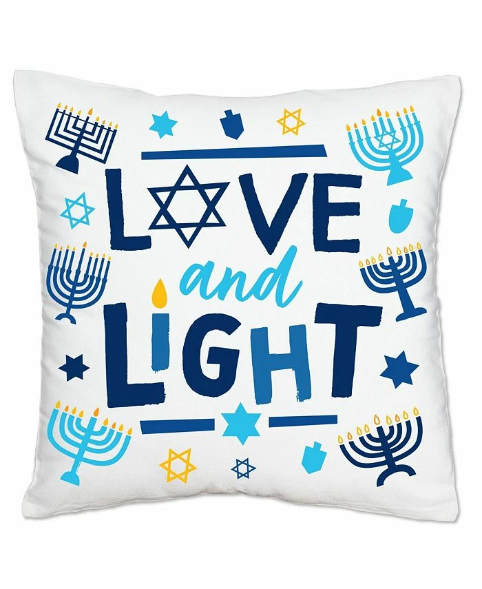 Big Dot Of Happiness Ukkah Menorah Chanukah Holiday Home Decorative Throw Pillow Cover 16 X 16 1 Big Dot Of Happiness Ukkah Menorah Chanukah Holiday Home Decorative Throw Pillow Cover 16 X 16